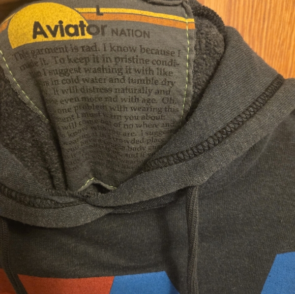 Aviator Nation Logo Hooded Sweatshirt Large Women's - Picture 4 of 7